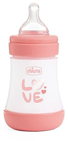 Chicco Bottle Perfect 5, anti-colic bottle 150 ml, conveyor-free, baby 0+, silicone dummy, bifunctional breastfeeding bottle 150 ml with Intui flow system