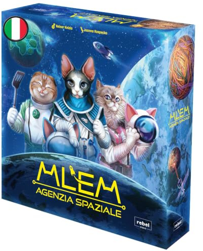 Asmodee – MLEM: AGENZIA SPAZIALE - Aiuta i gatti a conquistare lo spazio – Gioco da Tavolo di Strategia – Per Bambini, Famiglie e Amici – Idea Regalo – 2-5 Giocatori – 8+ Anni – Edizione in Italiano