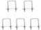 duoyif U-Bolzen M6 30x50mm 5Stk U Bolzen Quadratisch, Bügelschraube U Bügel, U-Schrauben Edelstahl Mit Mutter Rahmenplatte, U Bügelbolzen Für Rohr Befestigung Auto Abschleppen (M6 30mmx50mm)