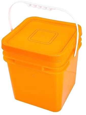 FOYTOKI Square Sealed Lid Bucket Reusable Household Bucket Multi-functional Container for Kitchen Storage Laundry Powder Box Utility Storage