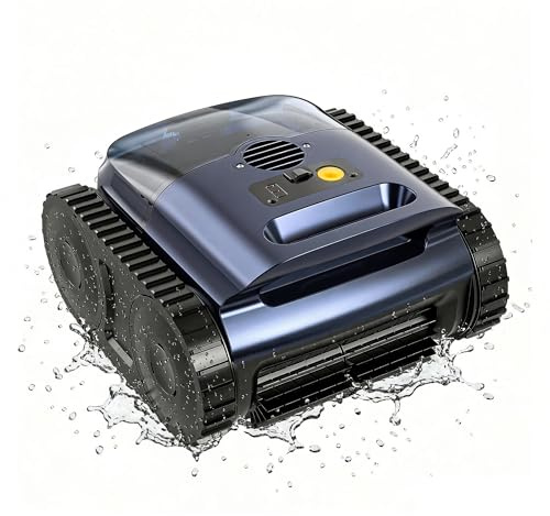 (2026 Upgrade) Cordless Robotic Pool Cleaner, 180 Mins Runtime Robotic Pool Vacuum for Inground Pools, Wall & Waterline Climbing Automatic Pool Vacuum with Sonar Navigation, Pool Up to 2150 Sq.ft