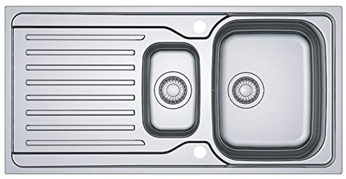 Franke Antea AZN 651 Stainless Steel Reversible 1.5 Bowl Kitchen Sink and Waste