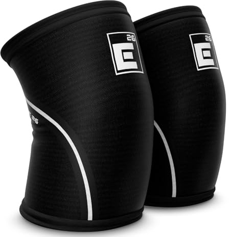 Element 26 Knee Sleeves for Weight Lifting with Gym Bag (S, Black)