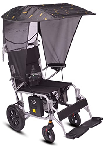 Joyfitness Universelle Elektrische Rollstuhl-Überdachungsmarkise, UV-beständige Sonnenschutz-Regenabdeckung, Wasser- Und Reißfester Regenschutz-Rollstuhl-Faltumhang Für Die Meisten Rollstühle