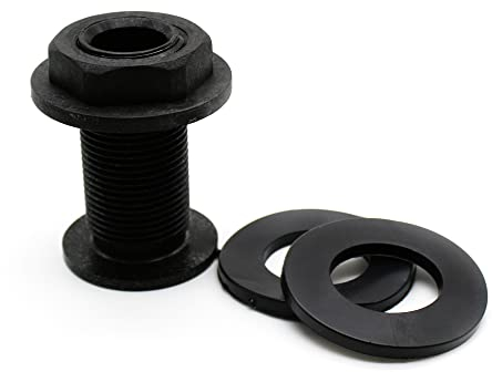 DOJA Barcelona | Tankverschraubungen | Tankdurchführung mit Gewinde 1/2 | Pack 4 | Verschraubung für Wassertanks, Aquarium, Tank/Dieseltank, Fass, Tropfbewässerung, Regentonne, Wasserfass