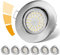 LED Einbaustrahler 230V Flach Dimmbar LED Spots 3 stufe Dimmbar 6W IP44 Bad Einbauleuchten Deckenspots Deckenstrahler,Neutralweiß 4000K Schwenkbar Einbauspots für Badezimmer Küche Wohnzimmer,6er Set