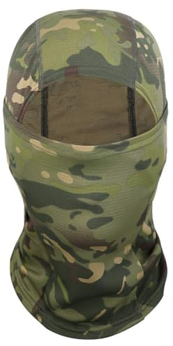 SHSHbuy Cagoule Balaclava,Polyvalent Respirant Masque Complet Coupe-Vent Balaclavas Cagoule Masque de Ski,Protection UV pour la Course à Pied en Plein air Moto Cyclisme Sports(Vert Camouflage)