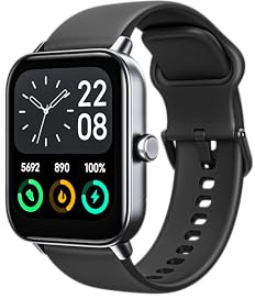 Beafon smartwatch 101, Smartwatch, Bluetooth Anruf, Bluetooth Anruf, 1,8“ (4,57cm) Display, Sport Mode 100+, Fitness Mode, IP68, Anzeige von Nachrichten, Unterstützt Alexa, GPS kompatibel