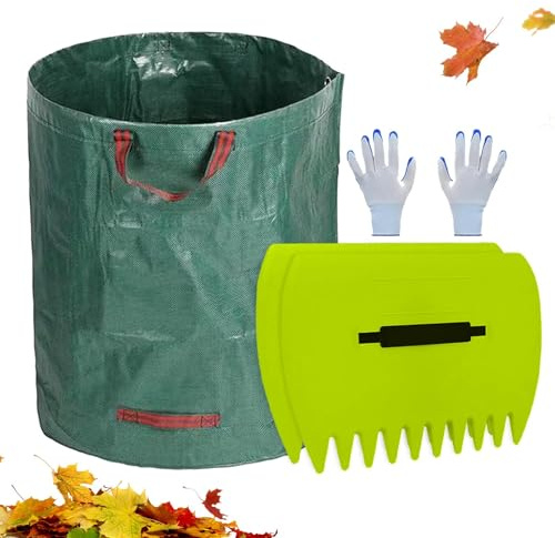 Yplkm Pale per foglie e artigli, rompighiaccio con manico ergonomico, pinza ergonomica con grande manico per il giardino | raccolta di palette da giardino e da cortile per foglie, e sporco