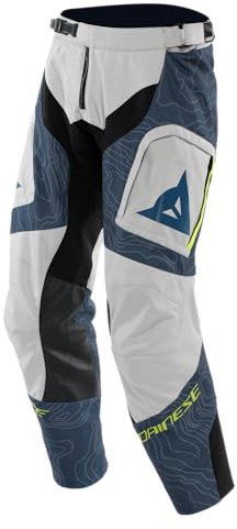 DAINESE - Sterrato Tex Pants, Pantaloni Moto in Tessuto, Uomo, Grigio Ghiaccio/Blu, 50