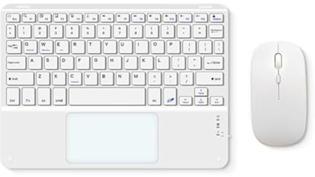 Qerwsdty Teclado Bluetooth con Panel Táctil y Ratón para PC, Tableta, Juegos, Teclado Inalámbrico