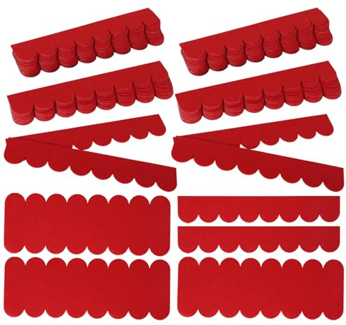 53 mini tegole per tetto, autoadesive, impermeabili, in feltro, per casette degli uccelli, design a squame di pesce, tegole in feltro per nidificazione, conigliere, insetti, hotel (rosso)