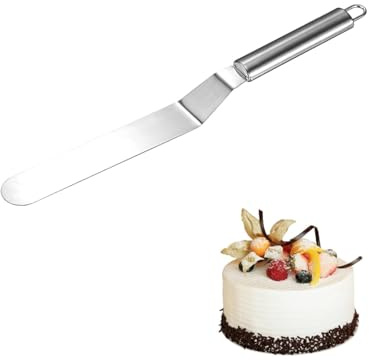 HUVZOR 1 pieza Espátulas para Tartas – Espátulas de Glaseado de Acero Inoxidable, Espátula para Decoración de Pasteles para Glaseado de Pasteles, Magdalenas y Pasteles（12.79 in）