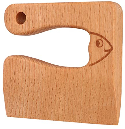 OEBUAFI Montessori Kitchen Tools for Kids, Safe Wooden Cutter Toy, Suitable for Outdoor and Home Use (Fish)