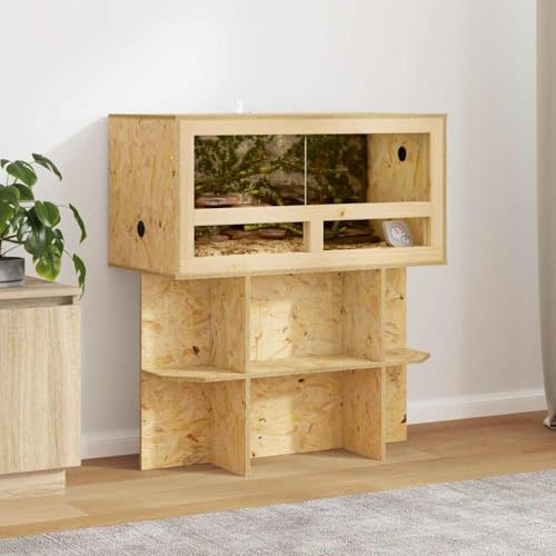 INLIFE Base de Terrarium avec étagère Marron 80 x 40 x 50 cm OSB