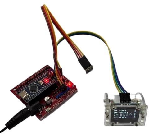 KUazPYnkD RC Model Rocket Altimeter Barometer With Pressure Temperature Humidity Monitoring Real-time Altitude Display Type-C Powered