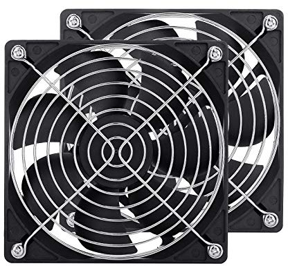 KEYFANCLUB 2-Pack 120mm Fan DC 12V Computer Fan 120mm x120mm x 25mm 2-Pin High Performance Cooling Fan