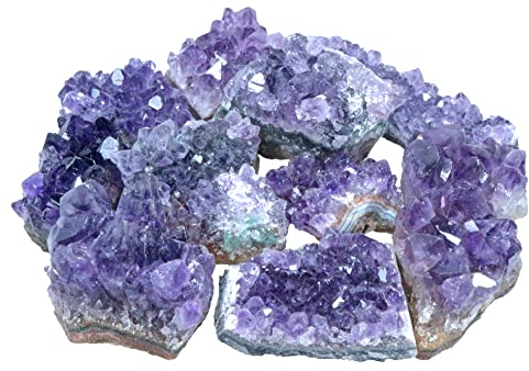 Kleine Amethyst Kristalle | 100% naturbelassene Drusenstücke | 10er Set