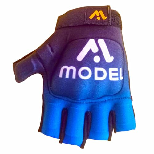 MODEL Field Hockey Gloves Junior Left Hand Palm Free Half Finger Shell Protection (Ex Small)