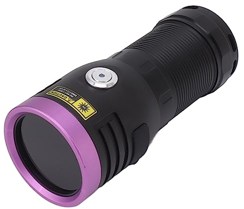Torcia UV a Luce Nera da 80 W, Torcia a 365 NM, Perline Lampada UV a 4, Torcia a Luce Nera Portatile Ricaricabile di Tipo C, per Rilevamento