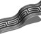 Funlife 3 Rolle Selbstklebende PVC Tapete bordüre, Tapetenbordüre Wandtatoo in griechischem Stil, Wandbordüre Klebefolie für Bad Spiegel Küche Fliesen, wasserdichte Raumdekoration, 10x200cm Schwarz