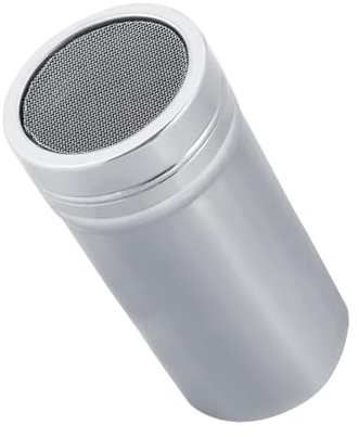 Eujgoov Coctelera de Azúcar Glas de Chocolate con Tapa a Prueba de Polvo para Espolvorear Uniformemente, Hornear (Eujgoovrqawz0ey9p-03)