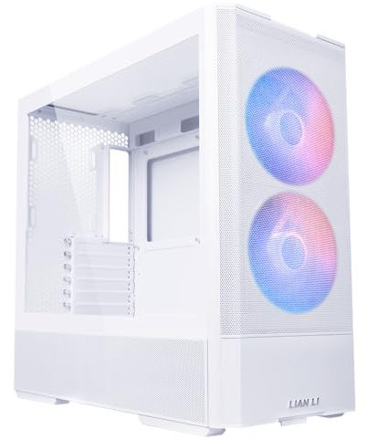 LIAN LI LANCOOL 207 RW – Boîtier PC ATX, boîtier d'ordinateur de Jeu RVB, Flux d'air optimisé avec 2 Ventilateurs ARGB PWM préinstallés, Port USB-C, Panneau latéral en Verre trempé