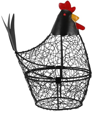 PRETYZOOM Cesto Per Uova In Ferro Battuto Cestini Di Stoccaggio Cesto Di Gallina Per La Casa Cestino Alimentare Multifunzionale Cesto Uova In Rete Cestino Per Uova Multifunzione
