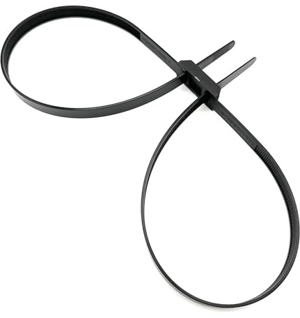 Boltza® Heavy Duty Nylon Double Cuffs – 13mm x 900mm | Double Loop Cable Ties | UV & Heat Resistant | 180kg Strength | Industrial Grade Cable Fasteners (10)