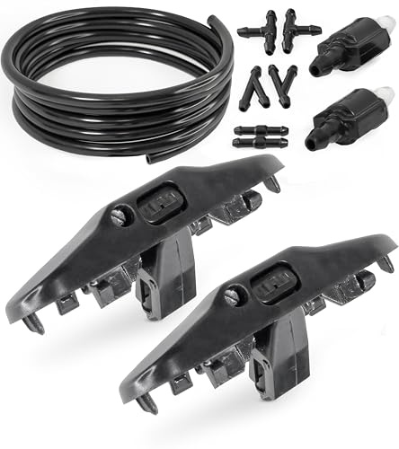 Click&Fit Ugelli lavavetri compatibili con VW Golf MK5/MK6 Touran 2004-2013, Passat Tiguan 2006-2014, Caddy Jetta Beetle Touareg 11-14 – Getti di ricambio per tergicristalli 2KD955985, 2 pezzi