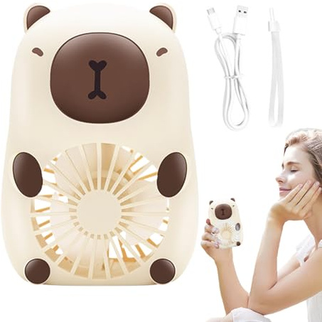 Handheld Fan | 3-Speed Desk Air Cooler | Portable Cartoon Hand Fan For Kids | Mini Food Cooling Device, Fun Travel Gadget, Outdoor Cooling Accessory For Home, Office, Picnic & Camping