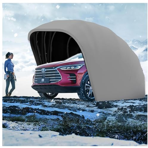 Riparo per posto auto coperto, pieghevole e retrattile, semi-automatico, copertura esterna in acciaio inox, impermeabile, anti-UV, resistente alla neve