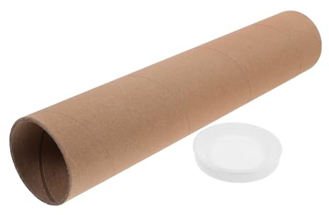 Hemobllo Tubo Cartone Kraft Rigido per Poster e Disegni Tubo Rotondo Spessore Conservazione e Protezione per Carta e Progetti DIY Creativi