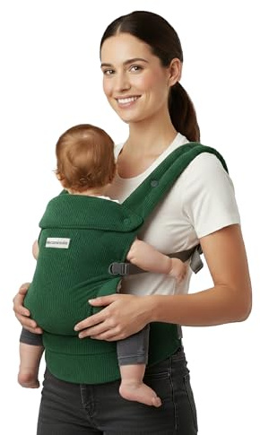 Manowie Baby Carrier - Forward & Back Facing Multi Position, 3 Months Plus Babies & Toddlers, Ergonomic & Supportive Waist Design, Adjustable Straps, Supports 7–44 lbs (3.2–20 kg) - Forest Green