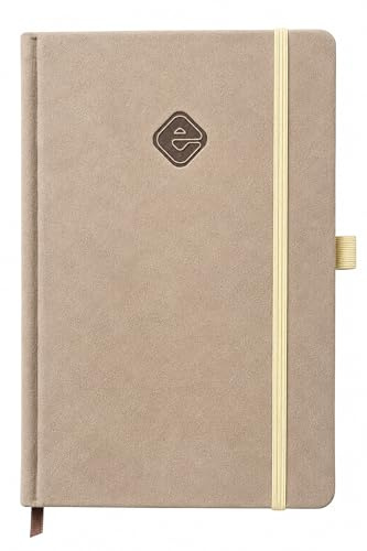 Esposti Adress & Everyday Essentials Book A-Z adressbok med webbplats lösenordsposter, viktiga datum och användbar information sektioner, fodral av fuskläder, elastisk stängning, pennögla, 144 sidor