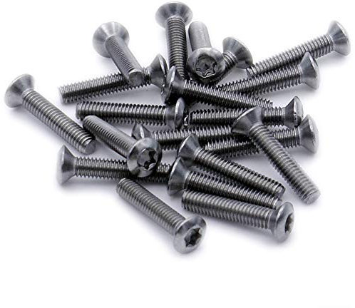 Lot de 20 vis à métaux à tête fraisée bombée M2 (2 mm x 5 mm) en acier inoxydable (A2)