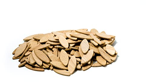 Tolux Tasselli piatti legno numero 10, Confezione da 200 pezzi, Biscotti Lamello, Lamelle d'assemblaggio, Tasselli in legno di faggio di alta qualità per falegnami e progetti fai da te