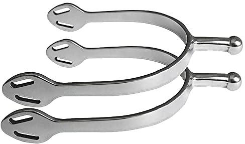 7,5 * 3,9 Zoll Sporen - Sporengeschenke für Jungen/Mädchen - Sporen für Stiefel, Western-Cowboy-Edelstahl-Sporen mit Roller-Sporen, Ritterreiten - Sport & Outdoor-Sattelzubehör (Sporenriemen)