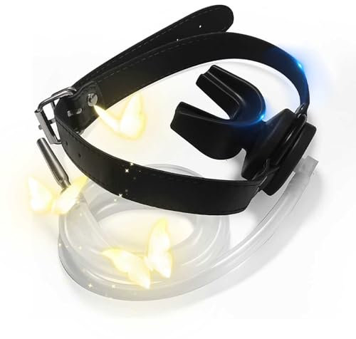 QgLust Mundknebel SM Paar Bondage Silikon Ballknebel Verstellbar Sklave Fetisch Sexspiel Sexspielzeug, Paar Erotik Sexspielzeug Extrem Sexspielzeug Set Geeignet für Paar Rollenspiel Set (Schwarz)