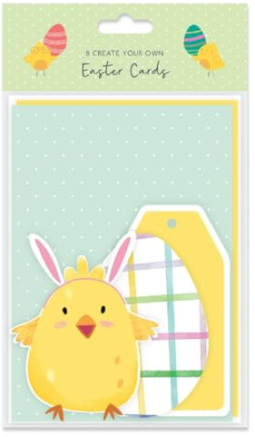 Orbitron Easter Card Making Craft Kit - Make 8 Cards with Stickers, Blank Cards & Envelopes