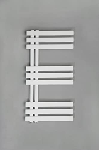 Aspira Home Moderno radiatore di design Rosy, colore bianco, attacco centrale 1/2, 500 x 800 mm, scaldasalviette