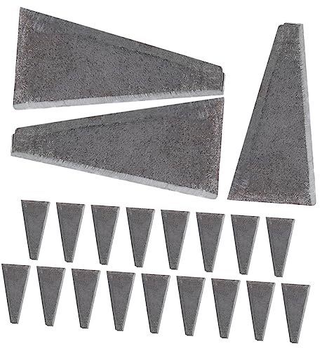 Yardwe Cunei Triangolari in Acciaio Al Carbonio 3.2 Pollici Strumenti Di Rinforzo Per Manici Di Attrezzi Da Giardino 2 Pezzi Per Installazione E Riparazione Asce E Martelli