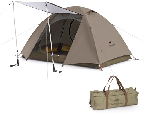 Naturehike Tenda da Campeggio Impermeabile 2 Persone Due Porte Montaggio Facile e Veloce 3-4 Stagioni con Finestra di Ventilazione Buono per Campeggio/Spiaggia/Zaino in Spalla/Escursionismo
