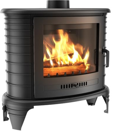 KRATKI Stufa a legna in ghisa KOZA K8 9kW Ø130mm con Turbofan |Gamma di potenza 5-11kW | Stufe economica ECO-DESIGN | Stufe Retro & Vintage | Stufe Svedesi | Scandinave | Classe energetica A