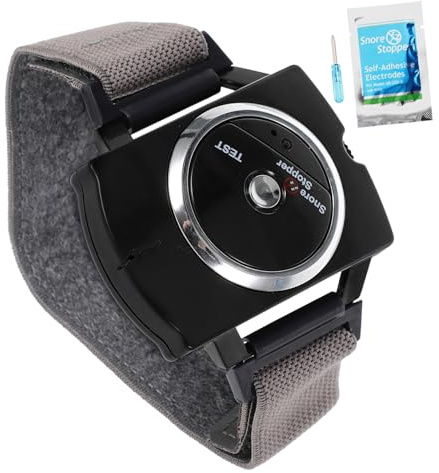 JECOMPRIS Restful Sleep Aid Wristband: Z168 Electronic Pulse Bracelet, Non-Invasive Nighttime Breathing Solution with Adhesive Electrodes (Black)