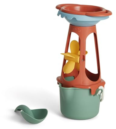 Viking Toys 5382050 Reline sandleksaksset, 5 delar med sand och vattenkvarn, strandleksak för barn från 12 månader