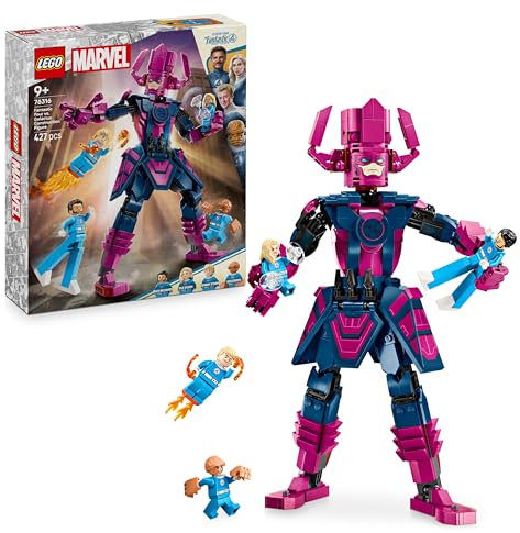 LEGO Marvel Fantastic Four vs. Galactus Construction Figure - Building Toy with Reed Richards, Invisible Woman, The Thing & Human Torch Minifigures - Movie Set for 9+ Year Old Boys & Girls - 76316