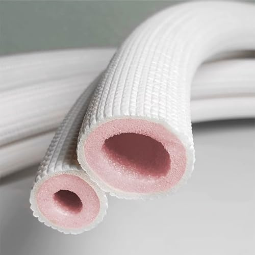 Manguera de Coquilla Aislante, Protección de Aislamiento de Tubería para Exteriores, Extensión de Manguera, para Equipos De Calefacción y Aire Acondicionado Minisplit(12x6mm)