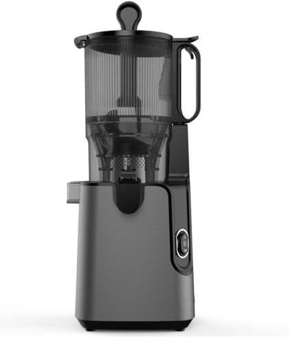 Amzcoo Slow Juicer, 130mm Einfüllöffnung Entsafter und 1,8L Saftbehälter, Kaltpresse für ganze Gemüse und Früchte, einfach zu reinigen, BPA-frei