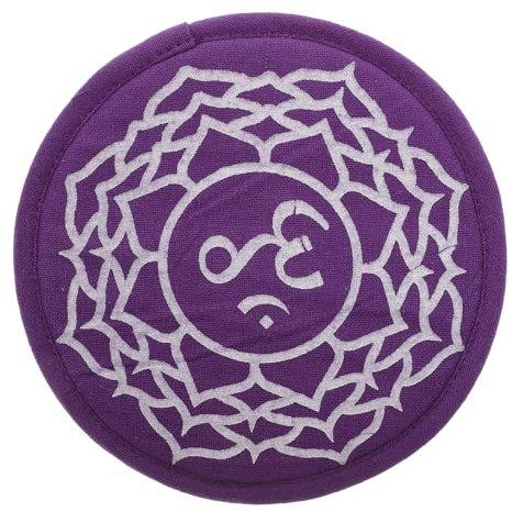 GOOHOCHY Handgefertigte Gestickte Baumwoll-matte Für Klangschalen Meditationsklangschale Buddhistische Schalenunterlage Langlebig Weicher Griff Dekoratives Sound-bowl-zubehör